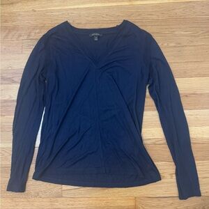Banana Republic Size XS Long Sleeve V Neck Lightweight Thin Sweater Navy Blue